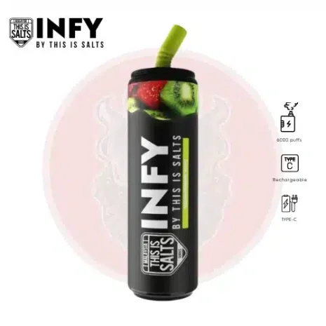 INFY 6000 Puffs สตรอว์เบอร์รีกีวี่ INFY 6000 Puffs สตรอว์เบอร์รีกีวี่