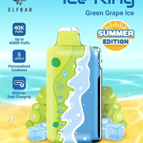 Elfbar Ice King องุ่นเขียวเย็น