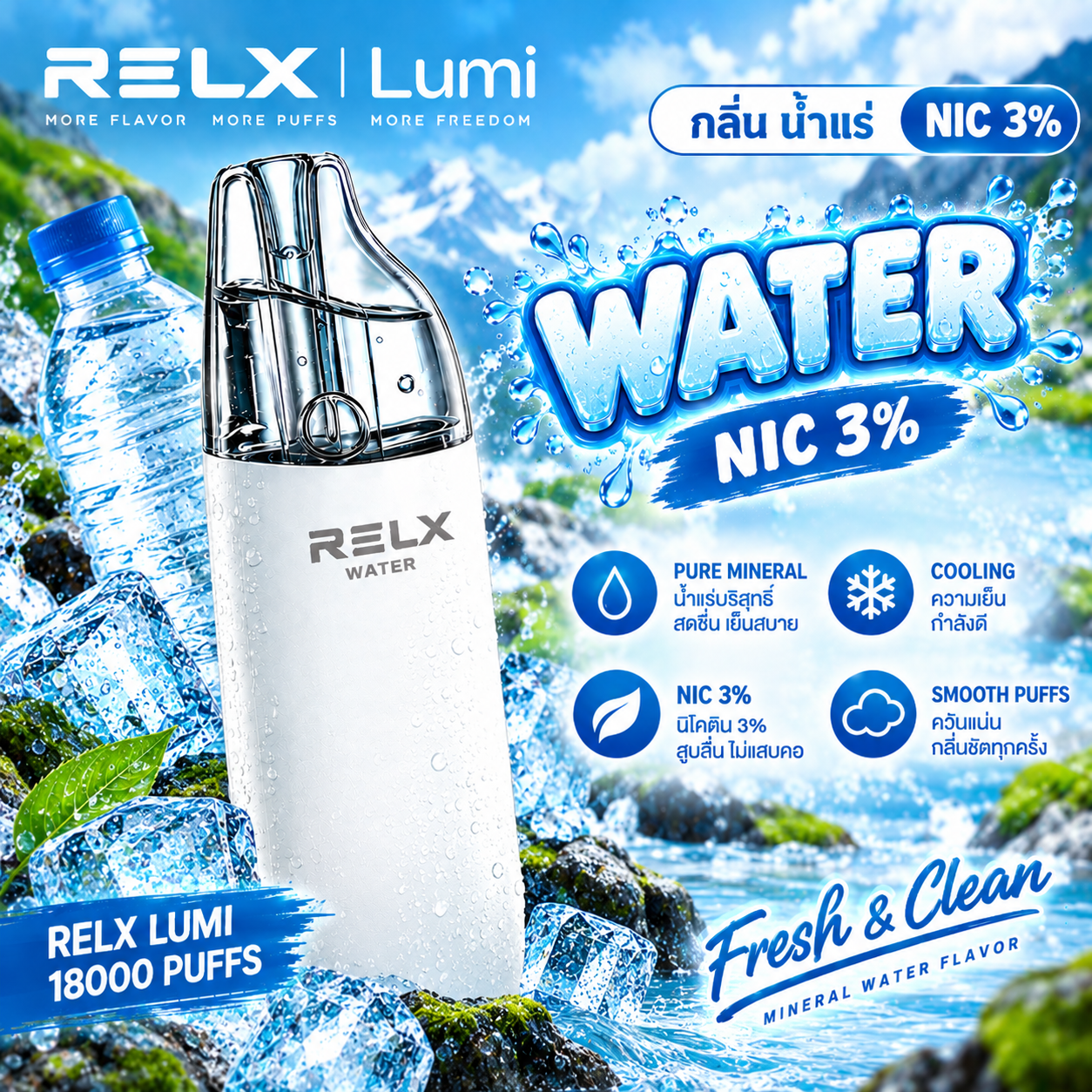 RELX Lumi 18000 Mineral Water 3